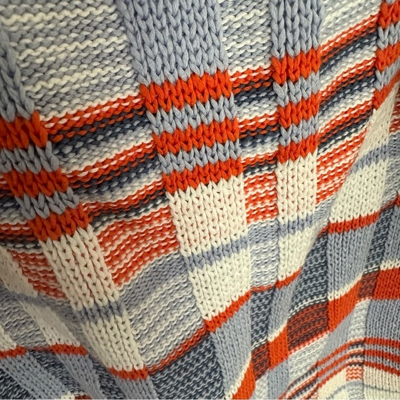 Banana Republic Blue Orange and White Plaid Apron Sweater Knit Tank Top - Picture 6 of 16